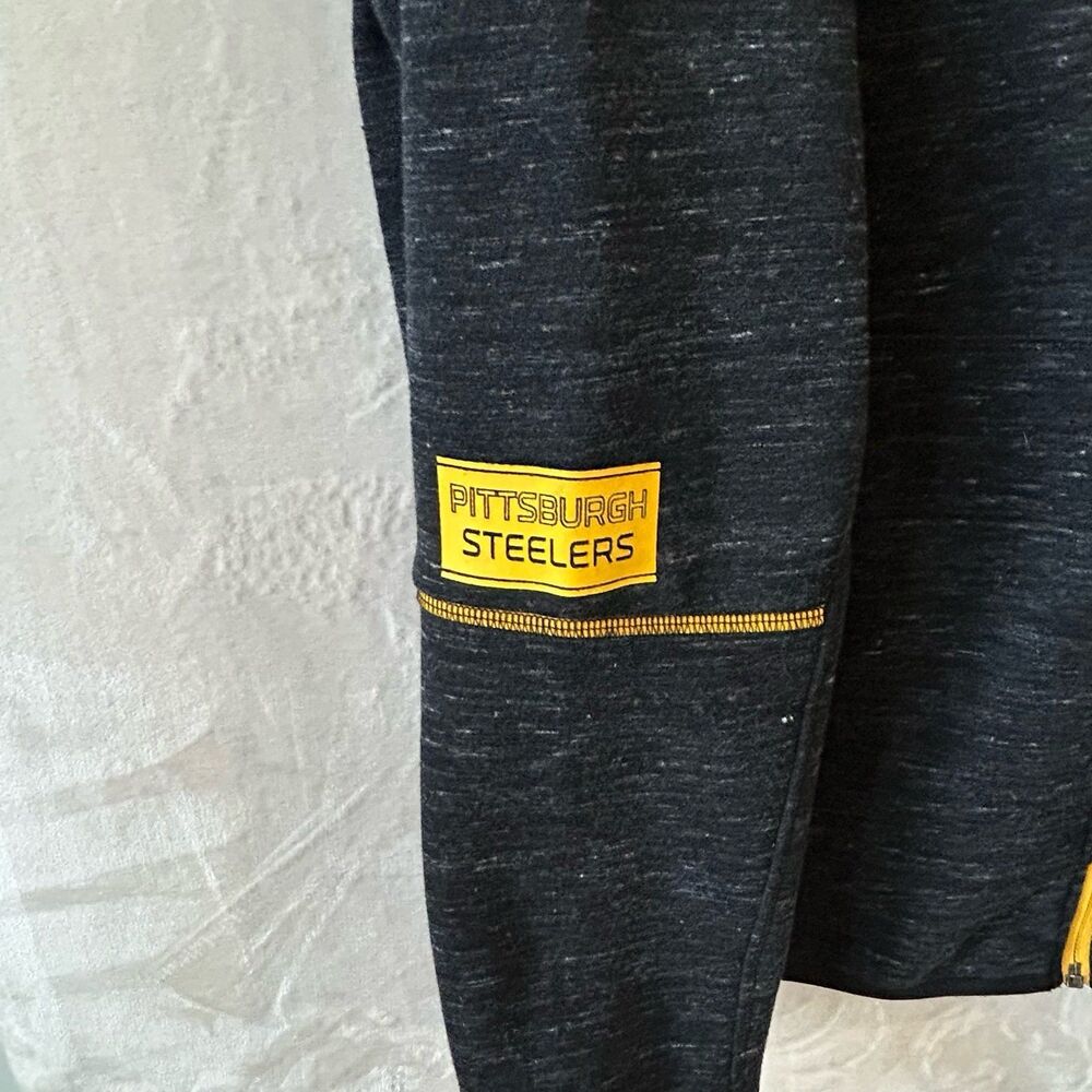 NFL Jacket Men’s Size Large Color Gray Pittsburgh Steelers Full Zip Sweater - Picture 3 of 9